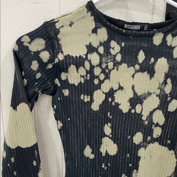 Missguided Black and Cream Spotted Top - Picture 2 of 7